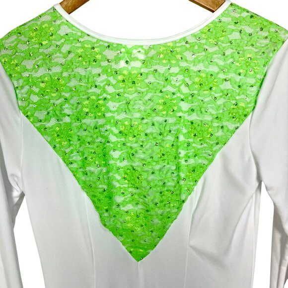 Body Wrappers Praise Dance Dress M White Green Praise Liturgical Worship White - Picture 7 of 12
